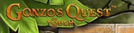 The Gonzo's Quest Slot Logo as Seen on Mobile.