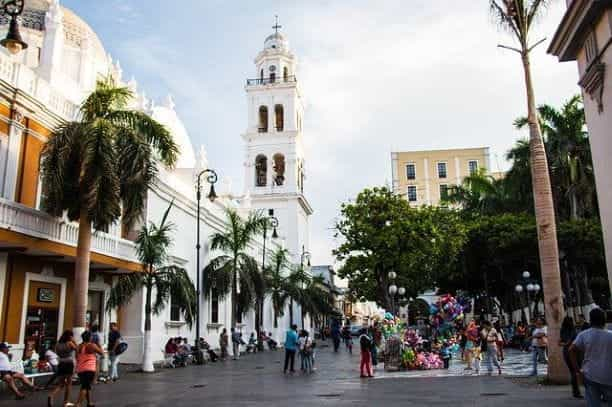 An outdoor plaza in Veracruz, Mexico.