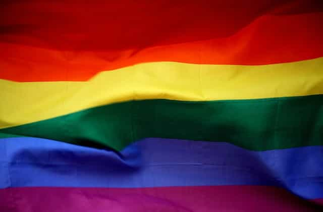 The rainbow flag – the worldwide symbol for the LGBTQIA+ (lesbian, gay, bisexual, transgender, queer (or sometimes questioning), intersex, asexual, and others) community.